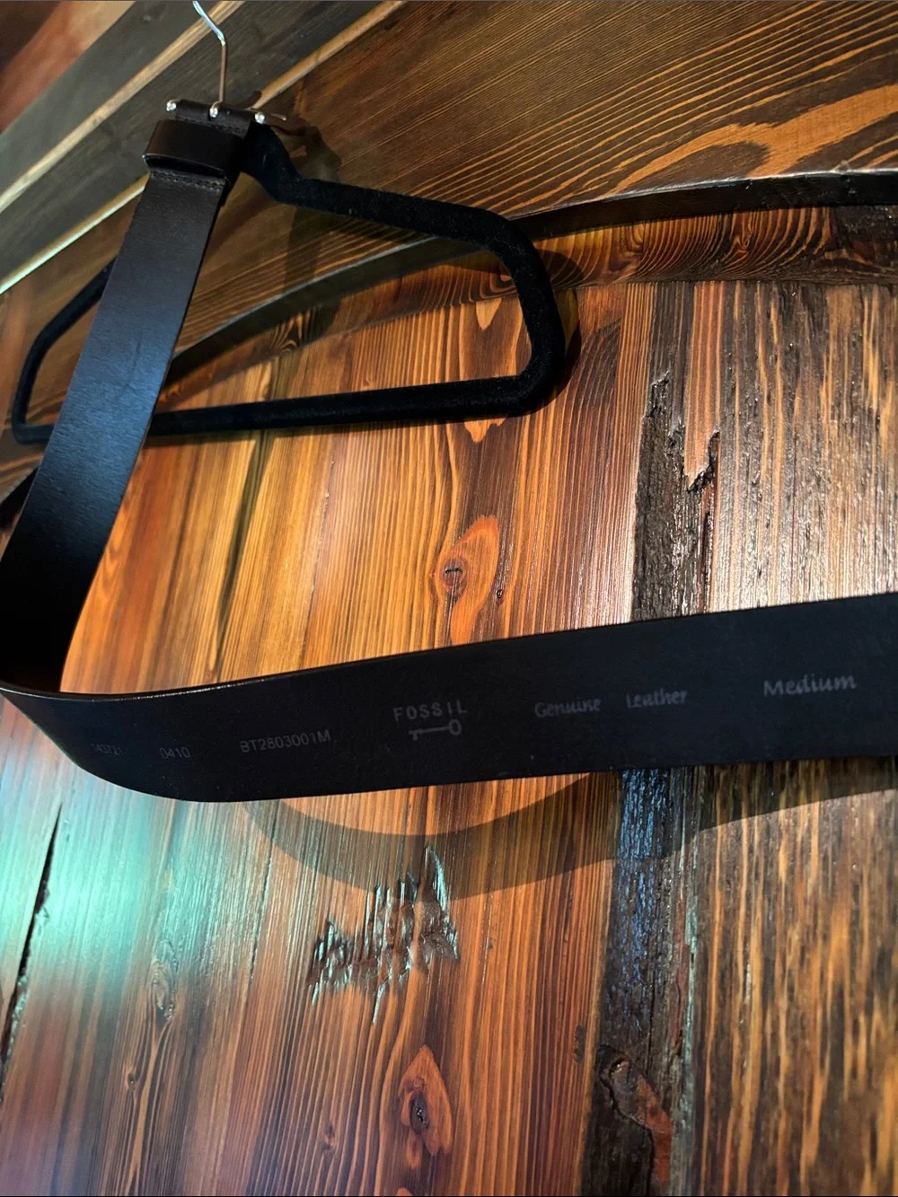 Fossil Genuine Leather Black Belt
